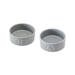 Grey Classic Dog Water and Food Bowl, 0.5 Cup, Set of 2, Small, Gray