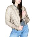 Free People Jackets & Coats | Free People Vegan Tan Leather Moto Jacket Size Small | Color: Tan | Size: S