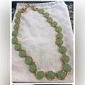 J. Crew Jewelry | J Crew Women's Green Gold Circle Enamel Bubble Necklace | Color: Green | Size: Os