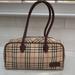 Burberry Bags | Burberry Nova Plaid Tweed And Leather Bag | Color: Red/Tan | Size: 11” X 5” X 4.5”, Strap Drop 7”