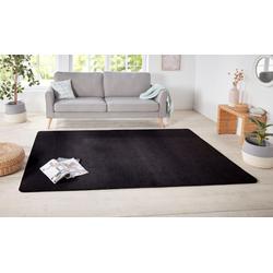 Teppich HANSE HOME "Shashi" Gr. 2, schwarz, B:80cm H:8,5mm L:150cm, Kunstfaser, Teppiche, Kurzflor, Unifarben, Läufer, weich, Esszimmer, Kinderzimmer, Flur