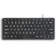 Perixx PERIBOARD-416 Wired Mini USB Keyboard with 4 Hubs - X Type Scissor Keys - Big Print Keys - Detachable USB-C/A Cable - US English