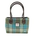 Glen Appin of Scotland Harris Tweed Classic Handbag - LB1003 - Cassley (Colour 122 Turquoise/Tartan)