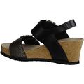 Mephisto Womens Lissandra Smooth Printed Leather Black Sandals 7.5 UK