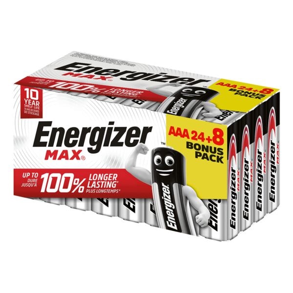 Energizer 32er-Pack Batterien »Max Alkaline« Micro / AAA Promotion Pack 24+8 Image