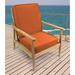 Jordan Manufacturing Sunbrella 22 x 45 Rust Solid Outdoor Deep Seat Chair Cushion Set with Ties - 45 L x 22 W x 4 H