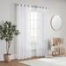 Eclipse Emina Crushed Sheer Voile Grommet Curtain Panel.