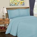 BNM Solid Cotton Blend Duvet Set Full/ Queen Light Blue