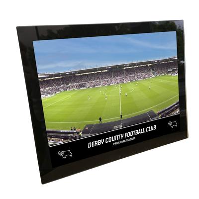 Derby County Panorama-Stadion-Kick-Off-Glasrahmen – 20,3 x 15,2 cm Image