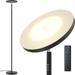 Pazzo Floor Lamp 32W/2600LM LED Torchiere Standing Lamp for Living Room Modern Super Bright Floor Lamp with Remote 4 Color Temperatures Stepless Dimming Floor Lamps for Bedroom Office Black