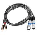 1.5M Rca Male To Xlr Male Cable 2 Xlr To 2 Rca Plug Adapter Hifi Stereo Audio Extension Cable for Miniphone Speaker