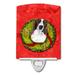 Caroline s Treasures SC9084CNL Welsh Springer Spaniel Christmas Wreath Ceramic Night Light 6x4x3 multicolor