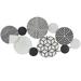 CosmoLiving by Cosmopolitan Black Metal Plate Wall Decor with Intricate Patterns