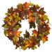 Nearly Natural 24 Maple Pine Cone Wreath