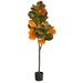 Nearly Natural 4.5 Autumn Fiddle Leaf Artificial Fall Tree