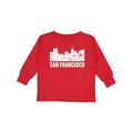 Inktastic San Francisco Skyline with Grunge Boys or Girls Long Sleeve Toddler T-Shirt