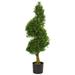 Nearly Natural 4 Spiral Boxwood Artificial Tree UV Resistant (Indoor/Outdoor)