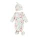 aturustex Baby Girls Boys Sleeping Bag Leaf / Floral Print Home Outdoor Infants Wear + Hat