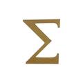 9 Wood Greek Letter Sigma Î£ Unfinished Fraternity and Sorority Greek Font Craft Cutout on 1-8 MDF