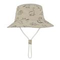 American Trends Baby Sun Hat UPF 50+ Sun Protection Summer Beach Hat Cute Baby Bucket Hat Wide Brim Toddler Sun Hats for Boys Girls Khaki Dinosaur L