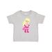 Inktastic Superhero Girl Blonde Hair Cute Girl Pink Cape Girls Baby T-Shirt