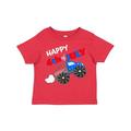Inktastic Happy Fourth of July Monster Truck Boys or Girls Toddler T-Shirt