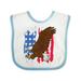 Inktastic Eagle with American Flag Boys or Girls Baby Bib