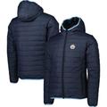 Men's Navy Manchester City Padded Hoodie Full-Zip Jacket