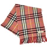 Burberry Accessories | Burberry Wool Cashmere Fringe Scarf | Color: Red | Size: 62.5" X 12"