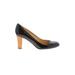 J.Crew Heels: Slip On Chunky Heel Work Black Solid Shoes - Women's Size 7 - Closed Toe