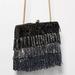 Anthropologie Bags | New Anthropologie Fringe Element Clutch!! | Color: Black | Size: Os