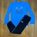 Under Armour Matching Sets | Boys Sz 7 Under Armour Dryfit Long Sleeve Shirt And Black Sweatpants | Color: Black/Blue | Size: 7b