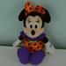 Disney Toys | Disney Minnie Mouse Plush Stuffed Animal Toy Purple Orange Black Polka Dot Bow | Color: Orange/Purple | Size: Osg