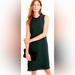 J. Crew Dresses | J. Crew Sleeveless Emerald Green Mini Sheath Dress W Navy Ruffles. | Color: Green | Size: 2