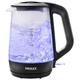 Electric Kettle Glass Kettle 1.7L Cordless Clear Kettle 2200W Removable Filter, Boil Dry Protection & Auto Shut Off, Light Up, Fast and Quiet Boiling Kettle