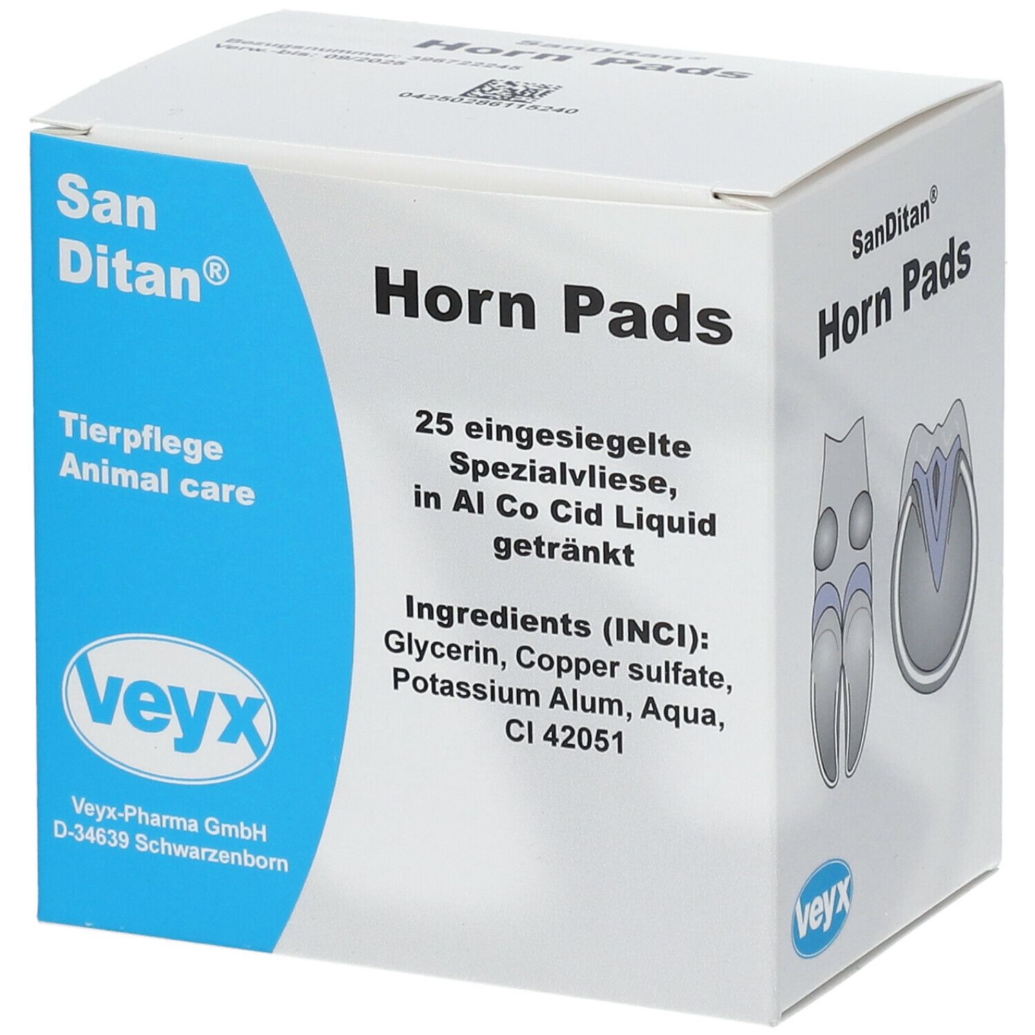 Sanditan Horn Pads f.Huf und Klaue vet. 25 St Tücher Image