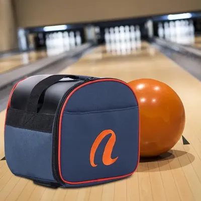 Sac fourre-tout pour boule de bowling simple avec support rembourré tissu amaran 7.87x9.06x8.66