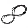 Cordons de ligne de cire de couleur noire de 56cm de Long cordes extensibles accessoire adapté
