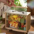 Smart House-Petite boîte en bois pour enfants série de tissage réplique boîte ennemi en deux