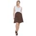 Plus Size Women's Print A-Line Skirt by ellos in Black Cognac Print (Size 18/20)