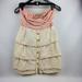 Anthropologie Dresses | Maeve By Anthropologie Womens Sweet Shoppe Tiered Dress Cream Red Stripe Size 8 | Color: Cream/Red | Size: 8