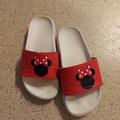 Disney Shoes | Disney Minnie Mouse Slide Sandal Size S 11/12 Youth Disney Junior Beach Pool | Color: Red/White | Size: 11g