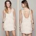 Free People Dresses | Free People Beaded Shift Mini Dress Xs | Color: Cream/Pink | Size: Xs