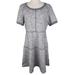 Athleta Dresses | Athleta Gray En Route Short Sleeve Dress Sz L | Color: Black/Gray | Size: L