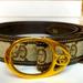 Gucci Accessories | Euc - Like New! 80s Vintage Gucci Belt, Women’s 32 In, Brown Diamante Double G | Color: Brown/Gold | Size: Os