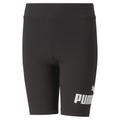 Leggings PUMA "Essentials+ Radlerhose mit Logo Kinder" Gr. 140, Normalgrößen, schwarz (black) Kinder Hosen Leggings