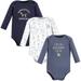 Hudson Baby Infant Boy Cotton Long-Sleeve Bodysuits Boy Dogs 3-Pack Preemie