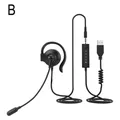 Casque d'affaires filaire USB avec contrôle du volume du micro téléphone de sauna universel pour