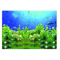 Affiche arina de fond de plantes de poissons tropicaux d'impression 3D d'aquarium simple
