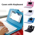 Étui de protection pour téléphone portable en cuir PU avec clavier Bluetooth sans fil pour